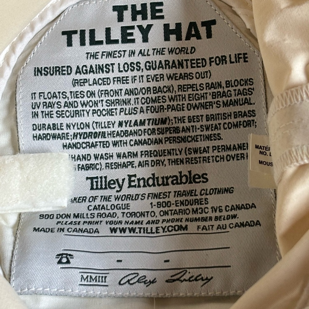 NWOT Tilley Endurables LT5 Airflo Hat Made in Canada Khaki Olive MMIII - Picture 8 of 11